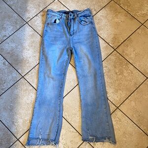 Classic Light Blue Women's Risen Jeans